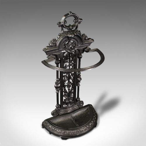 ANTIQUE DECORATIVE HALL STICK STAND ENGLISH AFTER COALBROOKDALE EDWARDIAN - ADDITIONAL PHOTO 5