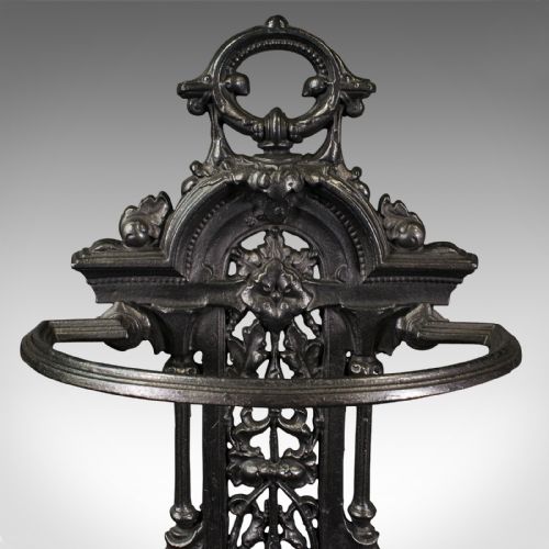 ANTIQUE DECORATIVE HALL STICK STAND ENGLISH AFTER COALBROOKDALE EDWARDIAN - ADDITIONAL PHOTO 6