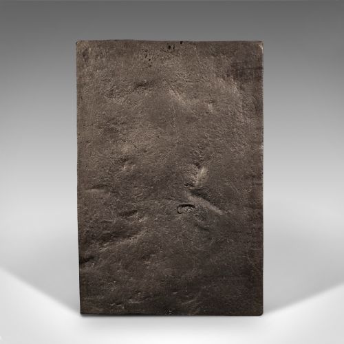 fig 3. Antique Relief Fire Back, English, Cast Iron Decorative Panel, Victorian, C.1850
