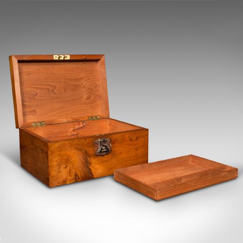 Antique Keepsake Box, Scottish, Sycamore, Work, Jewellery Case, Victorian, 1880
