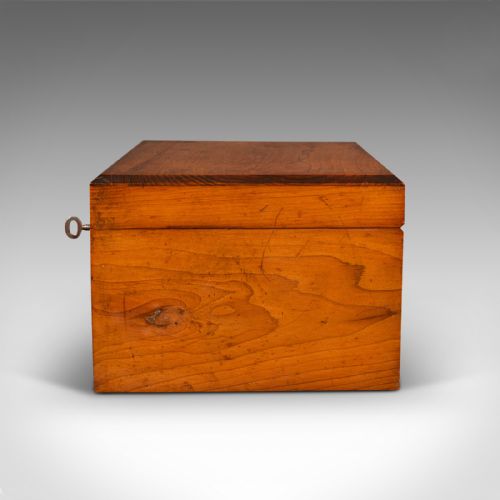 fig 2. Antique Keepsake Box, Scottish, Sycamore, Work, Jewellery Case, Victorian, 1880