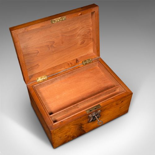 fig 4. Antique Keepsake Box, Scottish, Sycamore, Work, Jewellery Case, Victorian, 1880