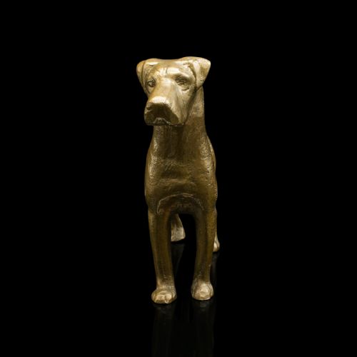 ANTIQUE GREAT DANE FIGURE ENGLISH BRONZE DECORATIVE DOG STATUE VICTORIAN - ADDITIONAL PHOTO 2