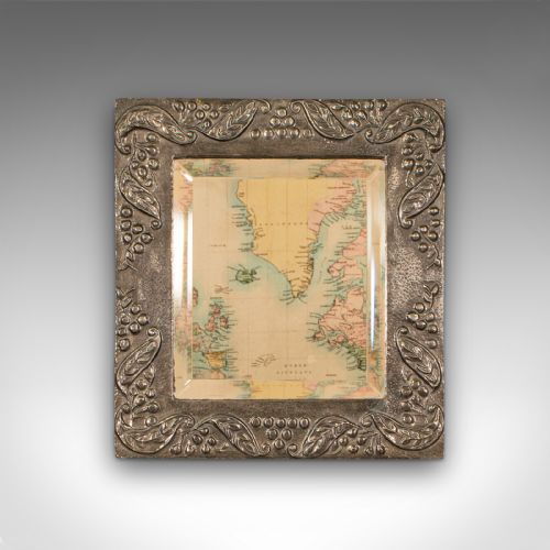 fig 1. Small Antique Wall Mirror, English, Hall, Art Nouveau, Early 20th Century, 1920
