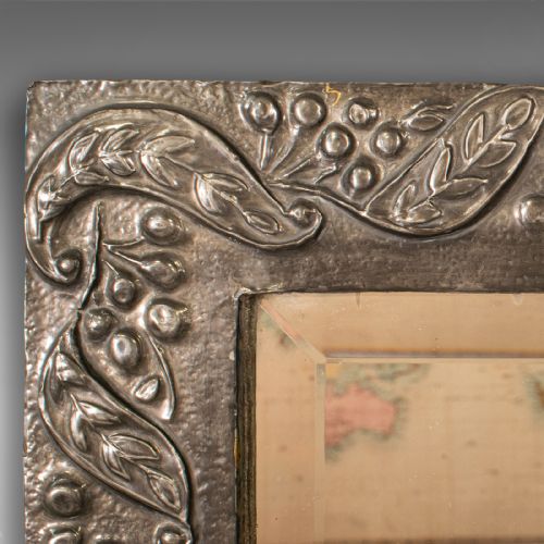 fig 3. Small Antique Wall Mirror, English, Hall, Art Nouveau, Early 20th Century, 1920