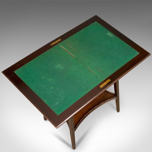 ANTIQUE FOLDOVER GAMES TABLE ENGLISH EDWARDS ROBERTS LONDON CIRCA 1880 - ADDITIONAL PHOTO 4