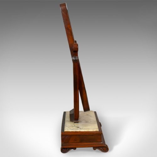fig 1. Large Antique Vanity Mirror, Toilet, Swing, English, Victorian Marble Circa 1850