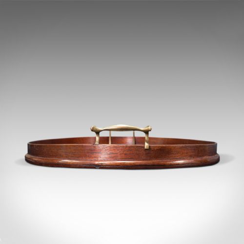 fig 3. Antique Serving Tray, English, Mahogany, Brass, Boxwood Inlay, Georgian, C.1800