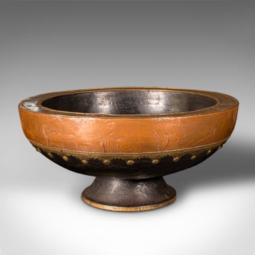 fig 3. Antique Ceremonial Bowl, Indian, Ebonised, Dish, Brass, Copper, Decor, Victorian