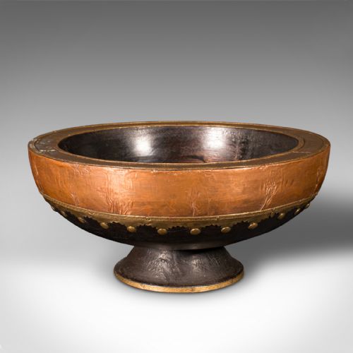 fig 4. Antique Ceremonial Bowl, Indian, Ebonised, Dish, Brass, Copper, Decor, Victorian