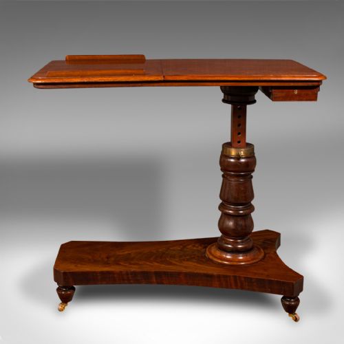 fig 2. Antique Gentleman's Reading Table, English, Adjustable, Writing, Victorian