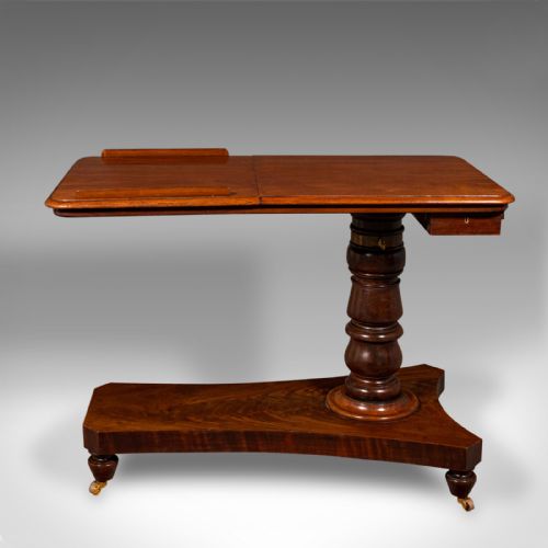 fig 3. Antique Gentleman's Reading Table, English, Adjustable, Writing, Victorian