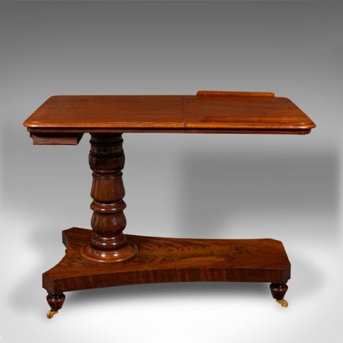 fig 4. Antique Gentleman's Reading Table, English, Adjustable, Writing, Victorian