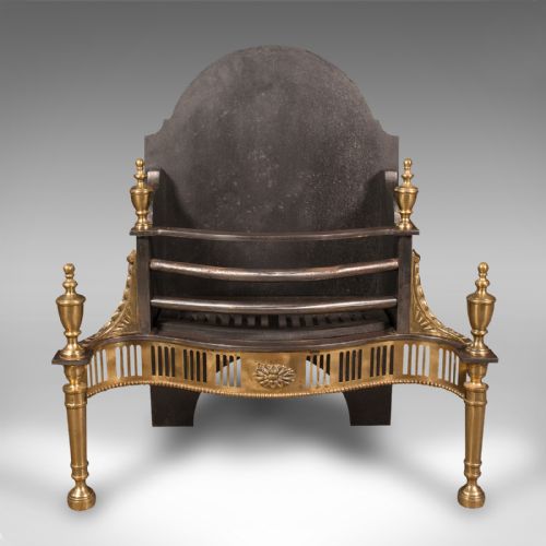 fig 4. Antique Free-Standing Fireplace, English, Cast Iron, Fire Basket, Late Victorian