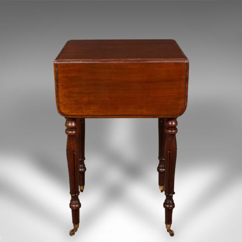 ANTIQUE PEMBROKE TABLE ENGLISH DROP LEAF SIDE OCCASIONAL REGENCY C1830 - ADDITIONAL PHOTO 4