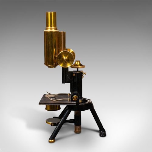 ANTIQUE CASED MICROSCOPE ENGLISH SCIENTIFIC INSTRUMENT SWIFT SON EDWARDIAN - ADDITIONAL PHOTO 4