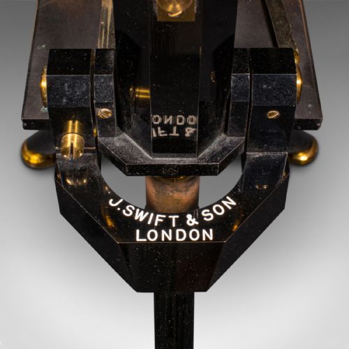 ANTIQUE CASED MICROSCOPE ENGLISH SCIENTIFIC INSTRUMENT SWIFT SON EDWARDIAN - ADDITIONAL PHOTO 5