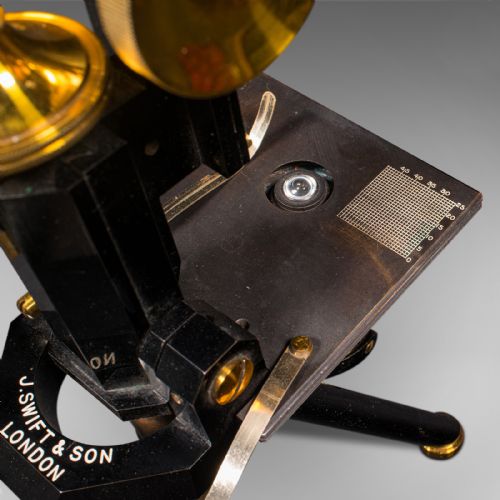 ANTIQUE CASED MICROSCOPE ENGLISH SCIENTIFIC INSTRUMENT SWIFT SON EDWARDIAN - ADDITIONAL PHOTO 6