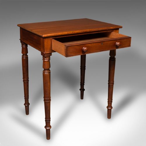 fig 1. Small Antique Side Table, English, Nook, Lamp, Hall, Bedroom, Lounge, Victorian