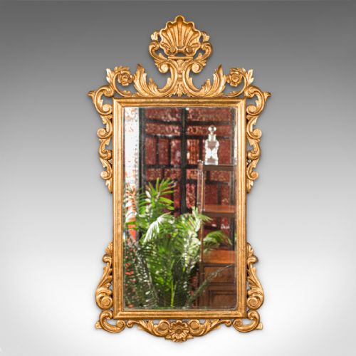 fig 1. Antique Ornate Mirror, Continental, Giltwood, Glass, Hall, Overmantle, Victorian