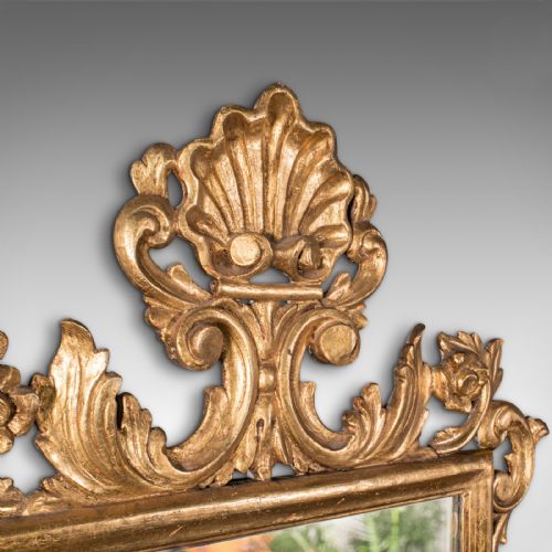 fig 3. Antique Ornate Mirror, Continental, Giltwood, Glass, Hall, Overmantle, Victorian