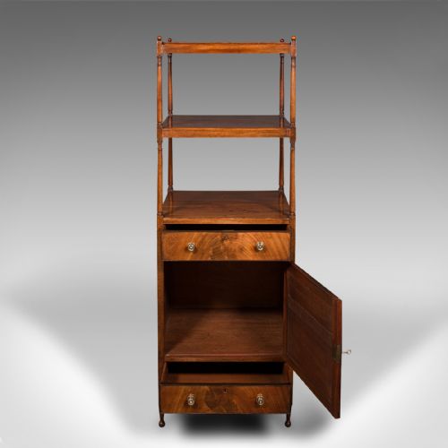 fig 1. Antique Two Tier Display Stand, English, Whatnot, Cabinet, Victorian, Circa 1860