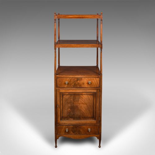 fig 3. Antique Two Tier Display Stand, English, Whatnot, Cabinet, Victorian, Circa 1860
