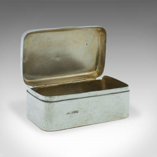 fig 1. Antique Gentleman's Soap Case, English, Silver, Travelling Box, Edwardian, 1910