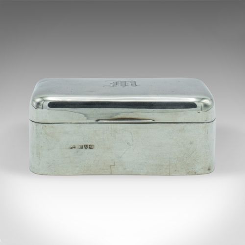 fig 2. Antique Gentleman's Soap Case, English, Silver, Travelling Box, Edwardian, 1910