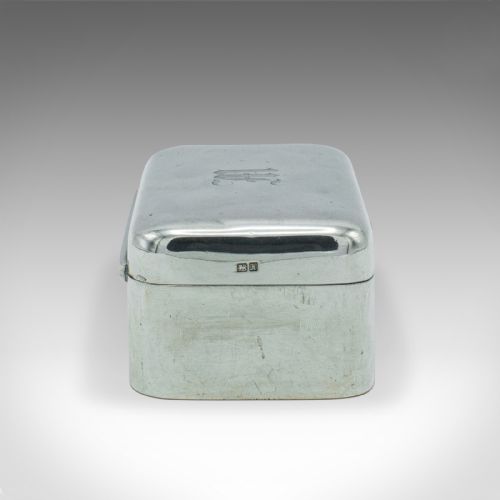 fig 3. Antique Gentleman's Soap Case, English, Silver, Travelling Box, Edwardian, 1910