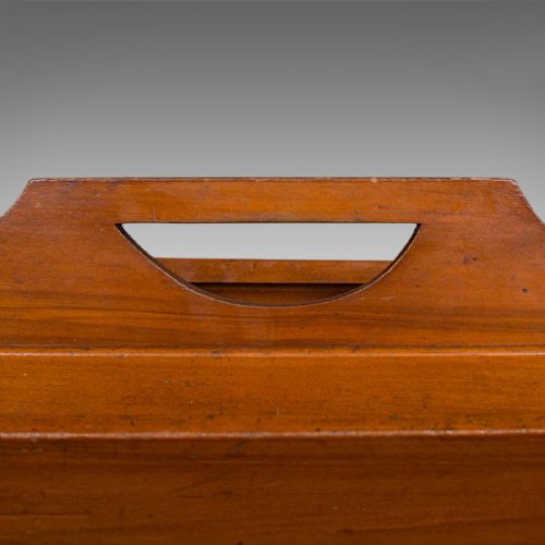fig 4. Antique Butler's Silver Carry, English Work Box, Cutlery Tray, Victorian, C.1900