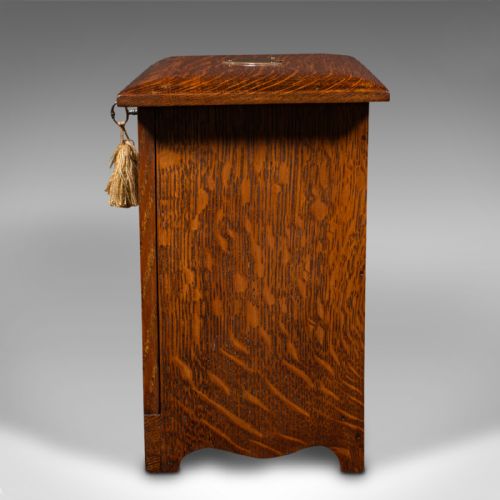 ANTIQUE DESKTOP STATIONERY BOX ENGLISH OAK ARTS CRAFTS VICTORIAN C1890 - ADDITIONAL PHOTO 3