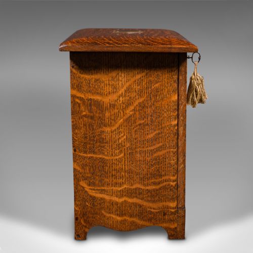 ANTIQUE DESKTOP STATIONERY BOX ENGLISH OAK ARTS CRAFTS VICTORIAN C1890 - ADDITIONAL PHOTO 5