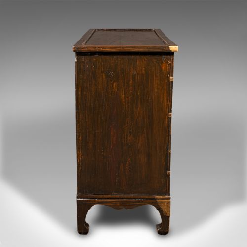 fig 3. Antique Raised Chest, Korean, Elm, Pear, Side Cabinet, Brass, Victorian, C.1880