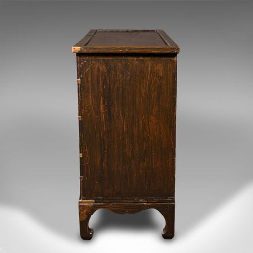 fig 4. Antique Raised Chest, Korean, Elm, Pear, Side Cabinet, Brass, Victorian, C.1880