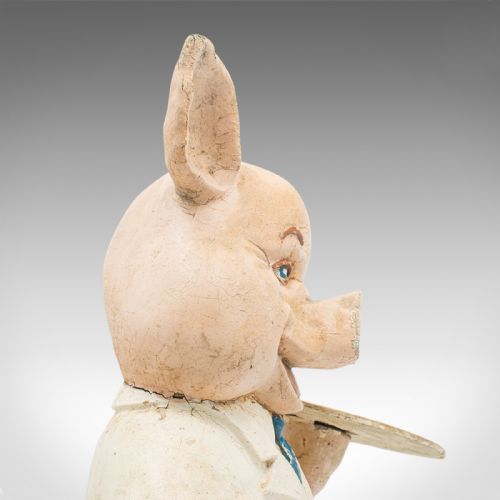 PAIR OF ANTIQUE BUTCHERY PIGS ENGLISH PLASTER SHOP DISPLAY FIGURE EDWARDIAN - ADDITIONAL PHOTO 6
