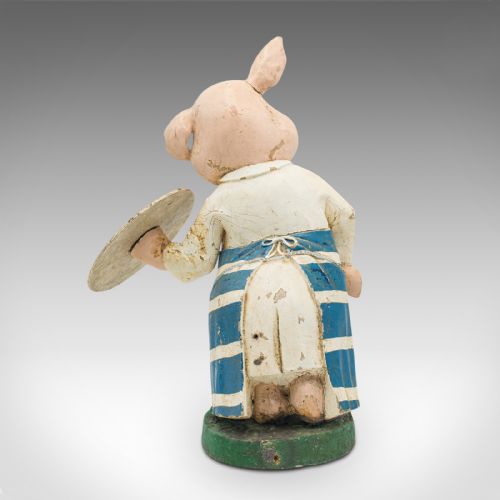 PAIR OF ANTIQUE BUTCHERY PIGS ENGLISH PLASTER SHOP DISPLAY FIGURE EDWARDIAN - ADDITIONAL PHOTO 7