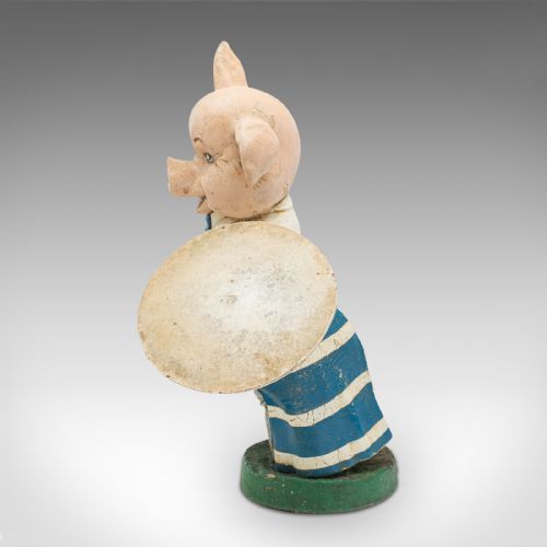 PAIR OF ANTIQUE BUTCHERY PIGS ENGLISH PLASTER SHOP DISPLAY FIGURE EDWARDIAN - ADDITIONAL PHOTO 8