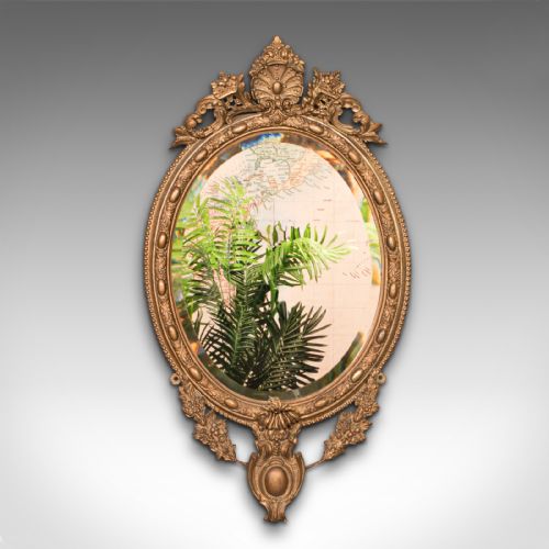 ANTIQUE ORNATE WALL MIRROR FRENCH GILT GESSO BEVELLED GLASS VICTORIAN 1900 - ADDITIONAL PHOTO 1