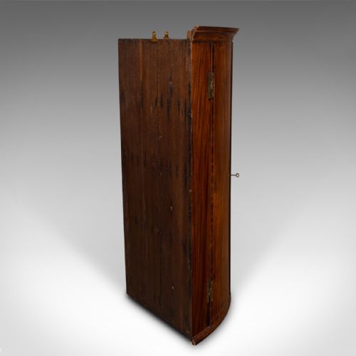 ANTIQUE CORNER CABINET ENGLISH BOW FRONT WALL CUPBOARD GEORGIAN CIRCA 1780 - ADDITIONAL PHOTO 3