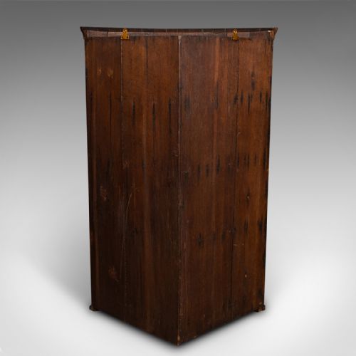 ANTIQUE CORNER CABINET ENGLISH BOW FRONT WALL CUPBOARD GEORGIAN CIRCA 1780 - ADDITIONAL PHOTO 4
