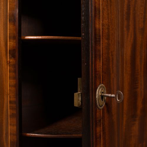 ANTIQUE CORNER CABINET ENGLISH BOW FRONT WALL CUPBOARD GEORGIAN CIRCA 1780 - ADDITIONAL PHOTO 7