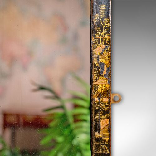 fig 4. Antique Chinoiserie Wall Mirror, Oriental, Japanned, Hallway, Bedroom, Victorian
