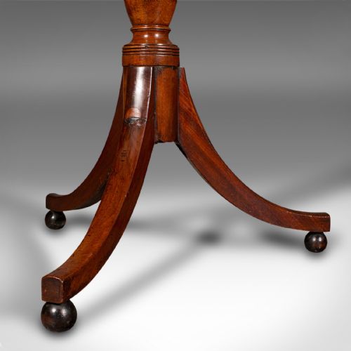 ANTIQUE SUPPER TABLE ENGLISH SNAP TOP LAMP OCCASIONAL REGENCY CIRCA 1820 - ADDITIONAL PHOTO 11