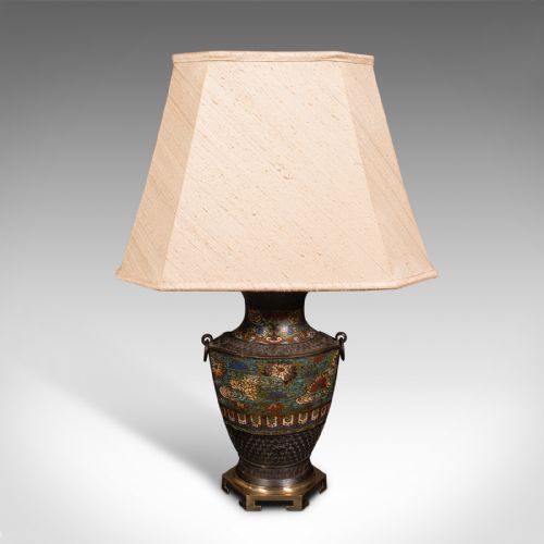 fig 2. Pair Of Antique Decorative Lamps, Japanese, Bronze, Table Light, Victorian, 1880