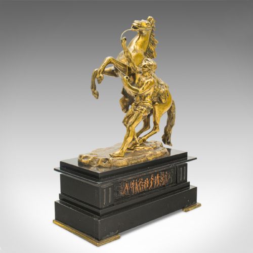 fig 4. Pair Of Antique Marly Horse Bookends, French, Grand Tour, Book Rest, Victorian