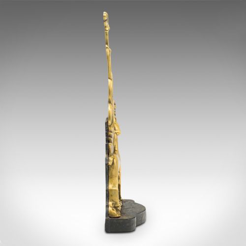 fig 2. Antique Highland Doorstop, Scottish Brass Decorative Stag Door Keeper, Victorian