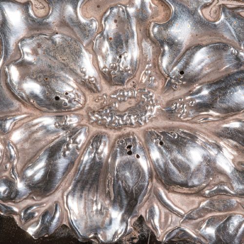 ANTIQUE VANITY MIRROR ENGLISH STERLING SILVER GLASS HALLMARKED EDWARDIAN - ADDITIONAL PHOTO 9