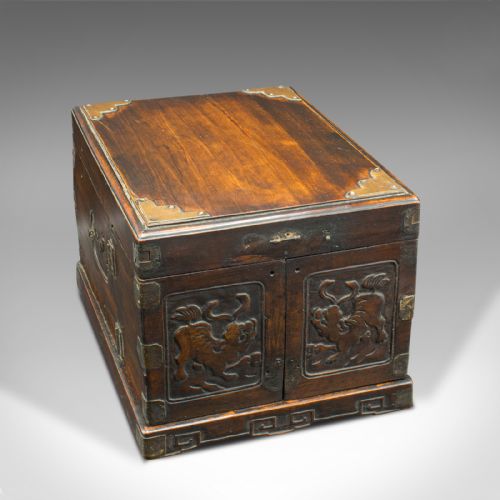 ANTIQUE CLERIC'S SWING OUT CASE CHINESE TRAVELLING BOX QING VICTORIAN 1890 - ADDITIONAL PHOTO 1