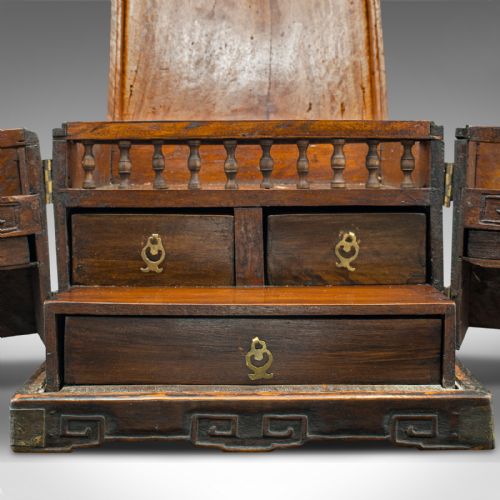 ANTIQUE CLERIC'S SWING OUT CASE CHINESE TRAVELLING BOX QING VICTORIAN 1890 - ADDITIONAL PHOTO 10